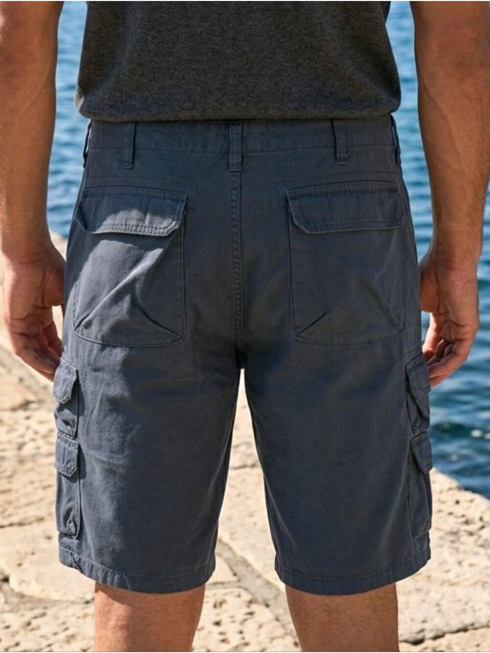 Wrangler Athentics Men's Cargo Shorts Slate Gray Size 40 SHO10 - Picture 3 of 14